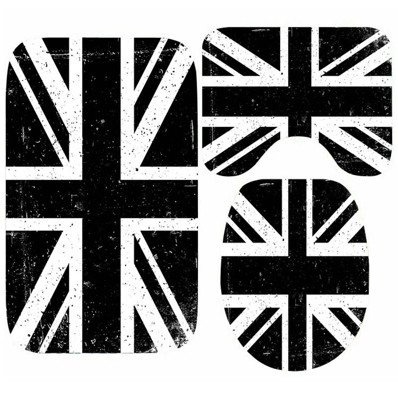 Home Textiles Uk - Grunge Zwart-Wit Union Jack Uk Vlag