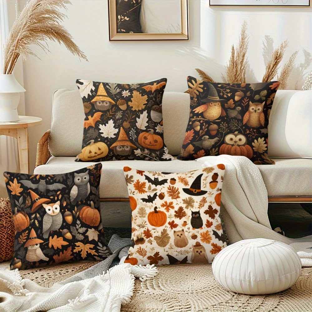 Your Home Textiles - Kussensloop van kort pluche materiaal Halloween-thema