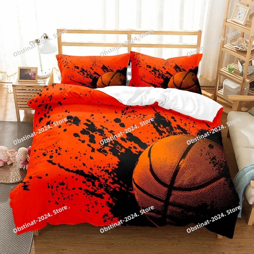 Home Textiles Uk - Fantastische 3D Print Basketbal Dekbedovertrek Set