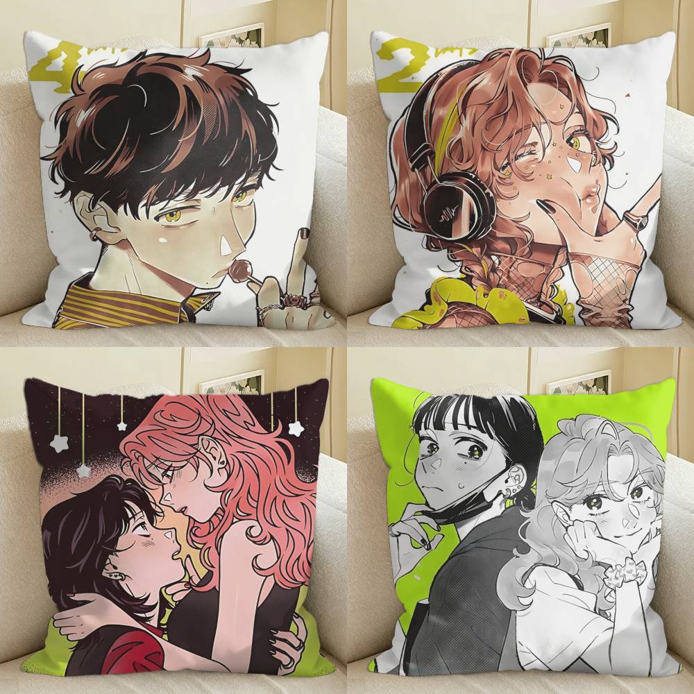 Aya Home Textiles - Yuri Romance Aya Oosawa vierkante bankkussenhoes