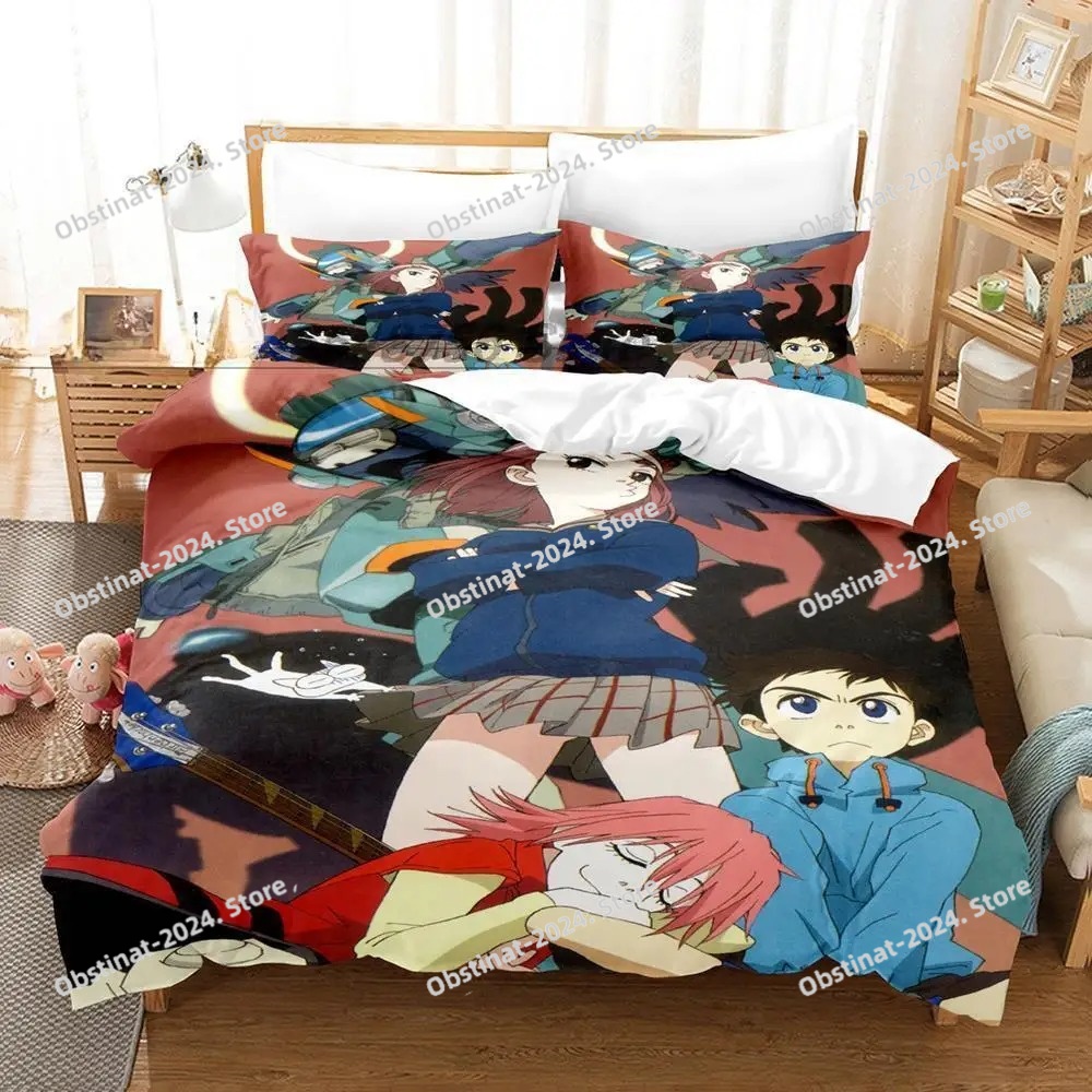 Home Textiles Classic Fashion - Mode 3d Print Anime FLCL Beddengoed