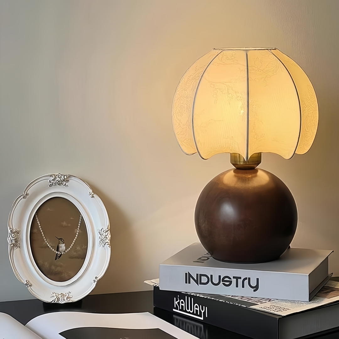 Home Of Textiles - Vintage bloementafellamp, middeleeuwse bedlamp, slaapkamer, woonkamer,