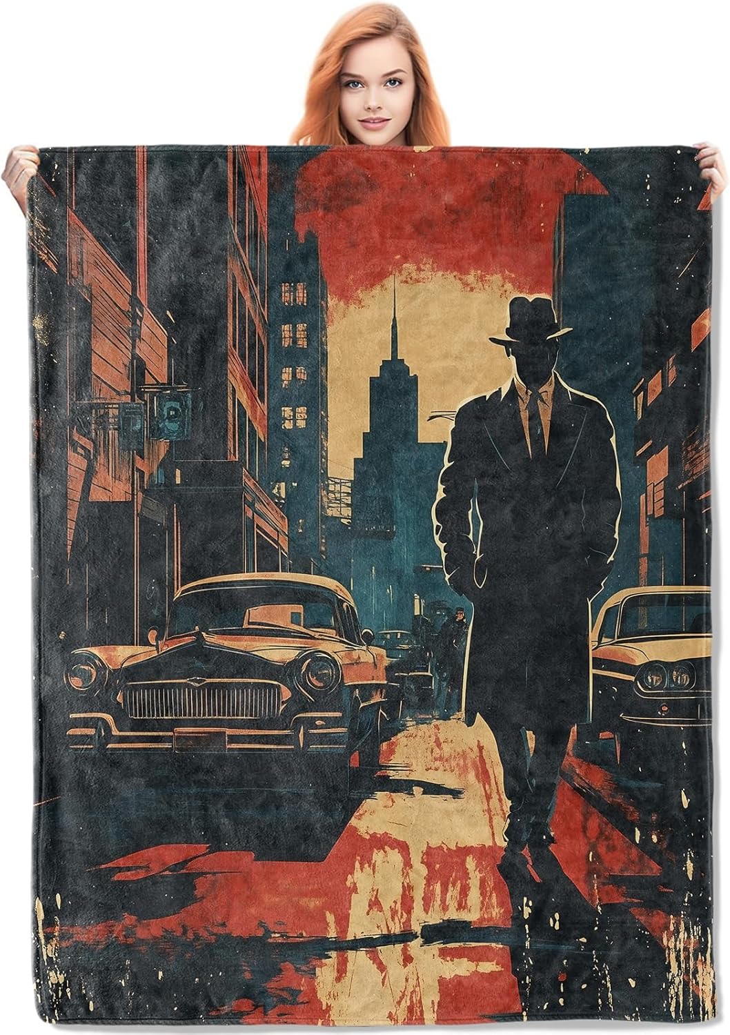 Home Of Textiles - Noir Detective Deken Cadeaus voor Vrouwen