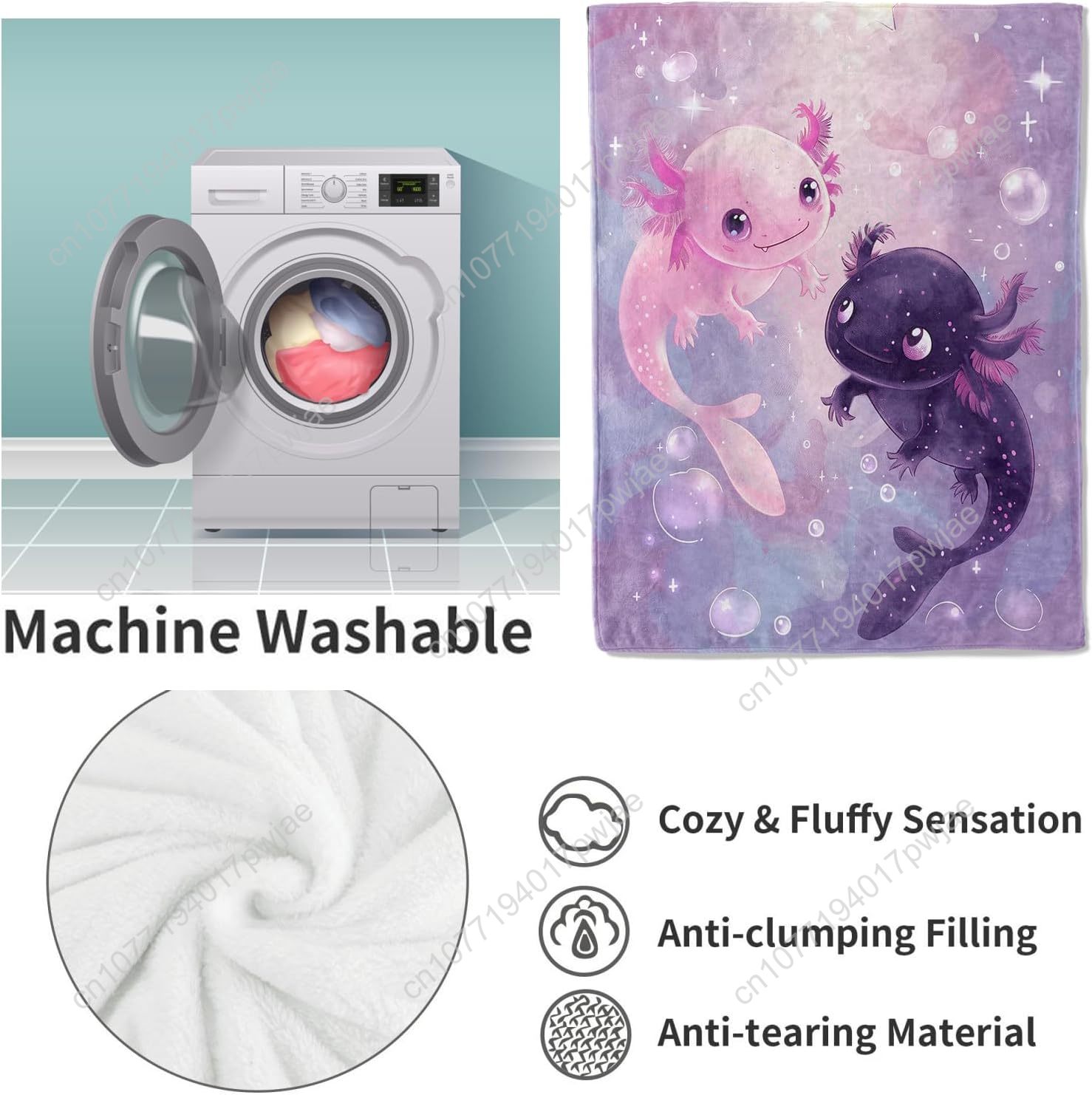 Axolotl Deken Schattig Axolotl - Home Of Textiles recensie en prijs