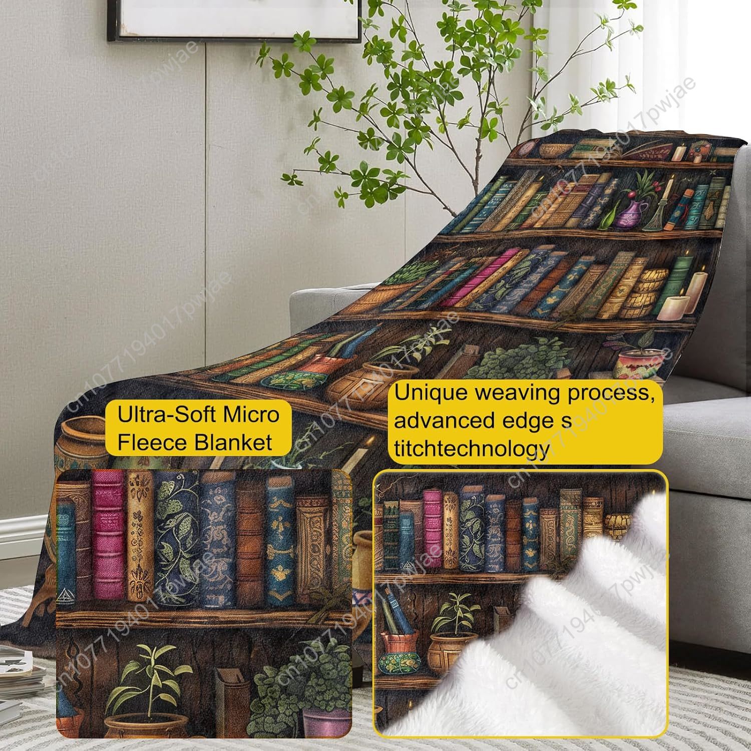 Vintage boekenplankdeken Lezen - Home Of Textiles recensie en prijs