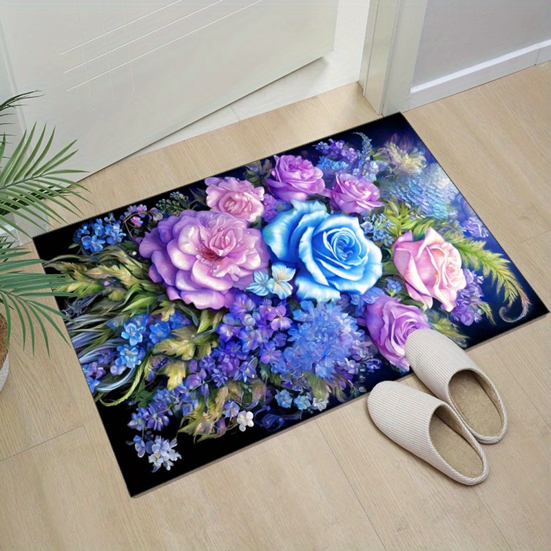 Bloementapijt met blauwe en pa - Your Home Textiles recensie en prijs