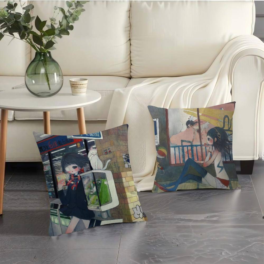 Art Aya Takano Girl Pillow Ani - Aya Home Textiles recensie en prijs